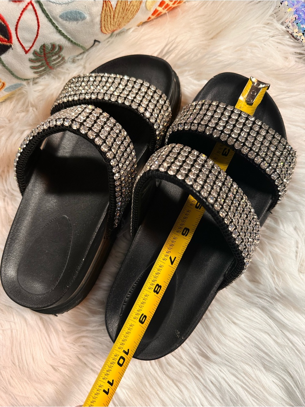 Bongo • Rhinestone Chunky Platform Slides - Picture 4 of 17